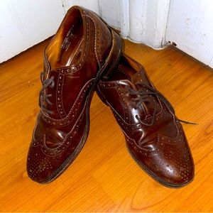 Men LOAKE SHOEMARKER OXFORD WING TIP LACE UP SIZE 8.5 - MADE IN ENGLAND